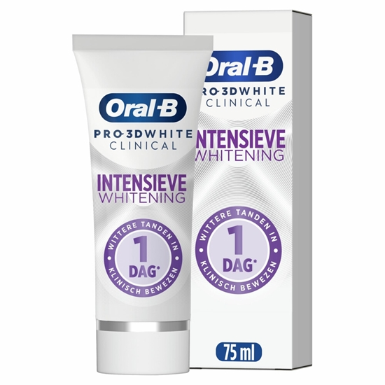 ORALB 3D WHITE CLINICAL RADIANT WHITE TANDPASTA 75ML